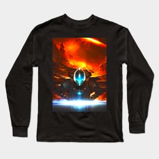 Human/Alien War - Plan the Last Stand - AI Generated Sci Fi Concept Art - Long Sleeve T-Shirt